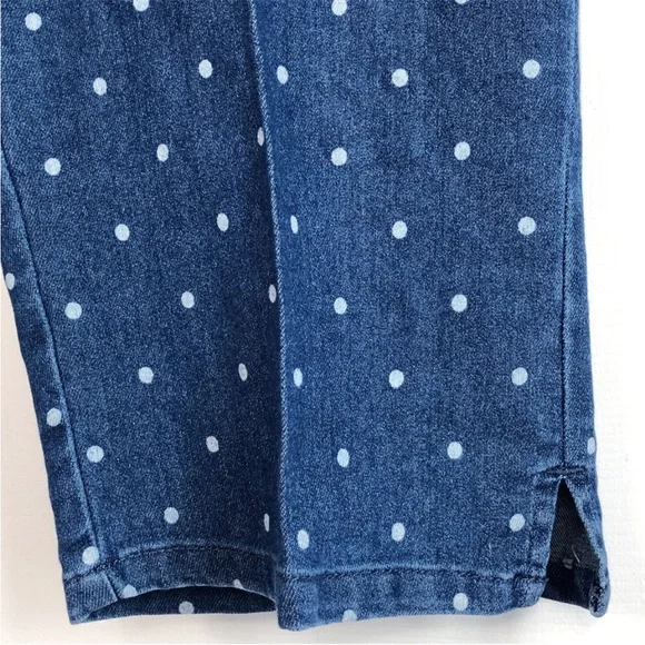 CW Classics Blue Denim Polka Dot Print Pull-On Jean Capris - Picture 6 of 14